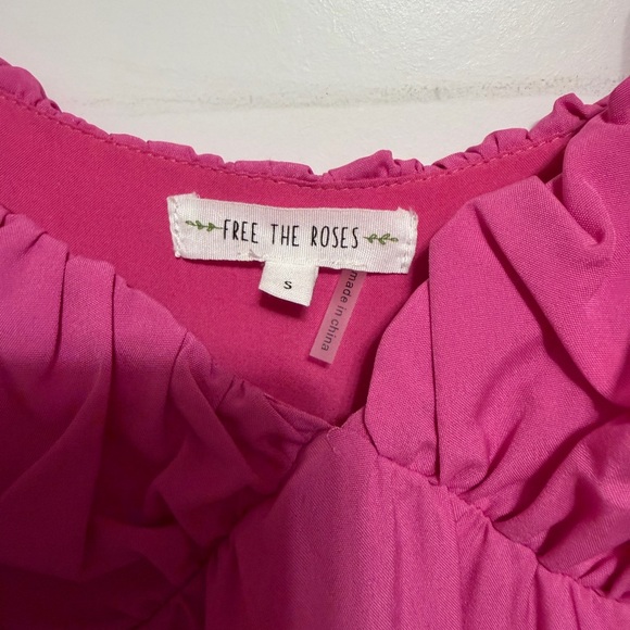 Free the Roses Fuchsia Ruffled Dress - Picture 2 of 4